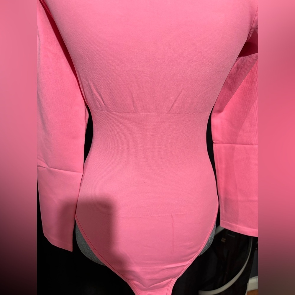 2 Pack Tummy Control Ribbed Long Sleeve BodySuits - Picture 7 of 15